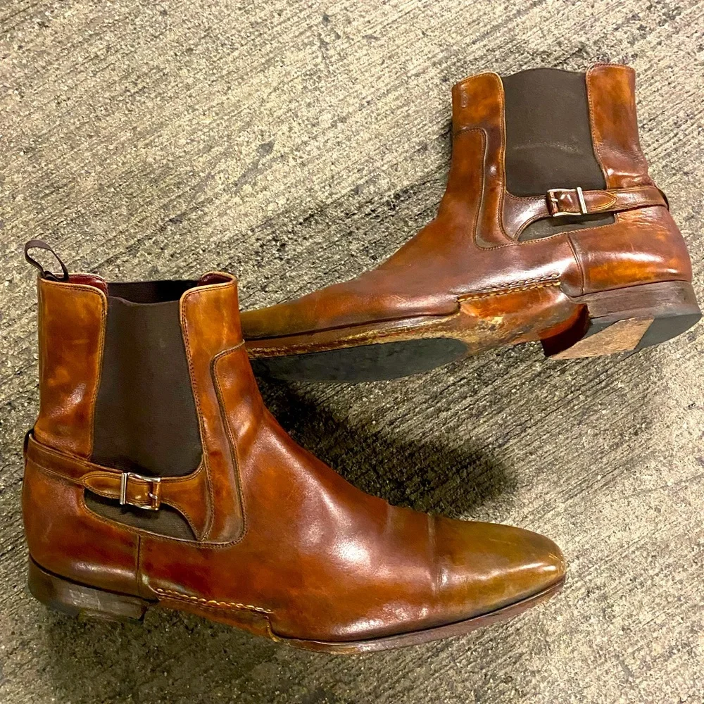 Magnanni Brown Strapped Boots